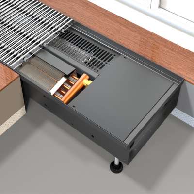 Large Building Floor Convector Central Heating Radiator with Fan