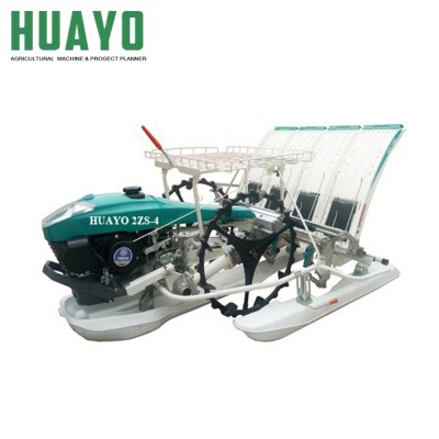 Walking behind gasoline paddy planting machine rice transplanter